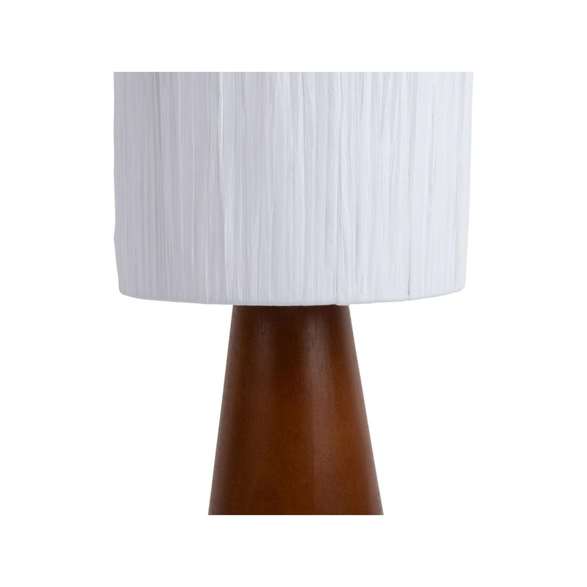 TISCHLAMPE Sheer Cone 15/15/33 cm - Weiß, Naturmaterialien (15/15/33cm) - Leitmotiv