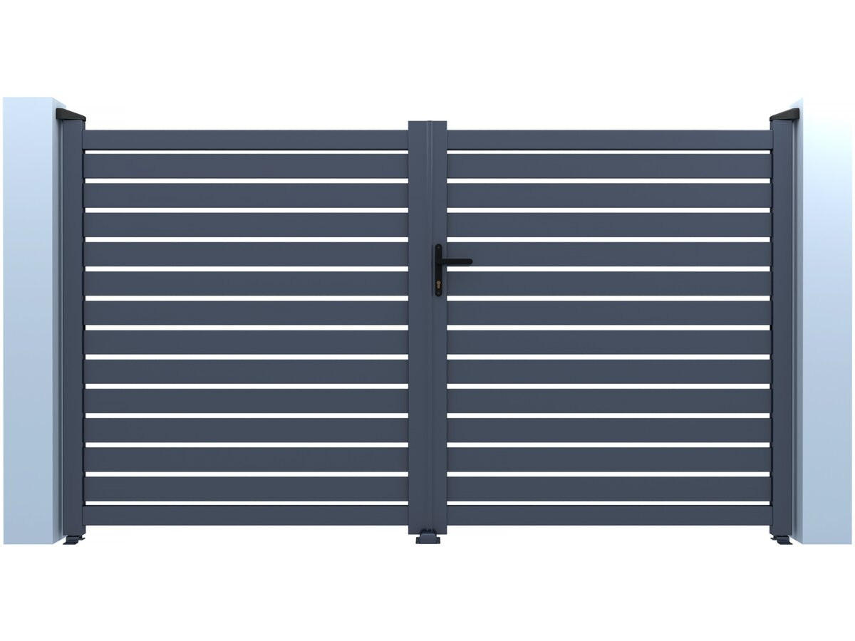 TOR julien Grau - Grau, Metall (40/140/340cm) - Habitat Garten