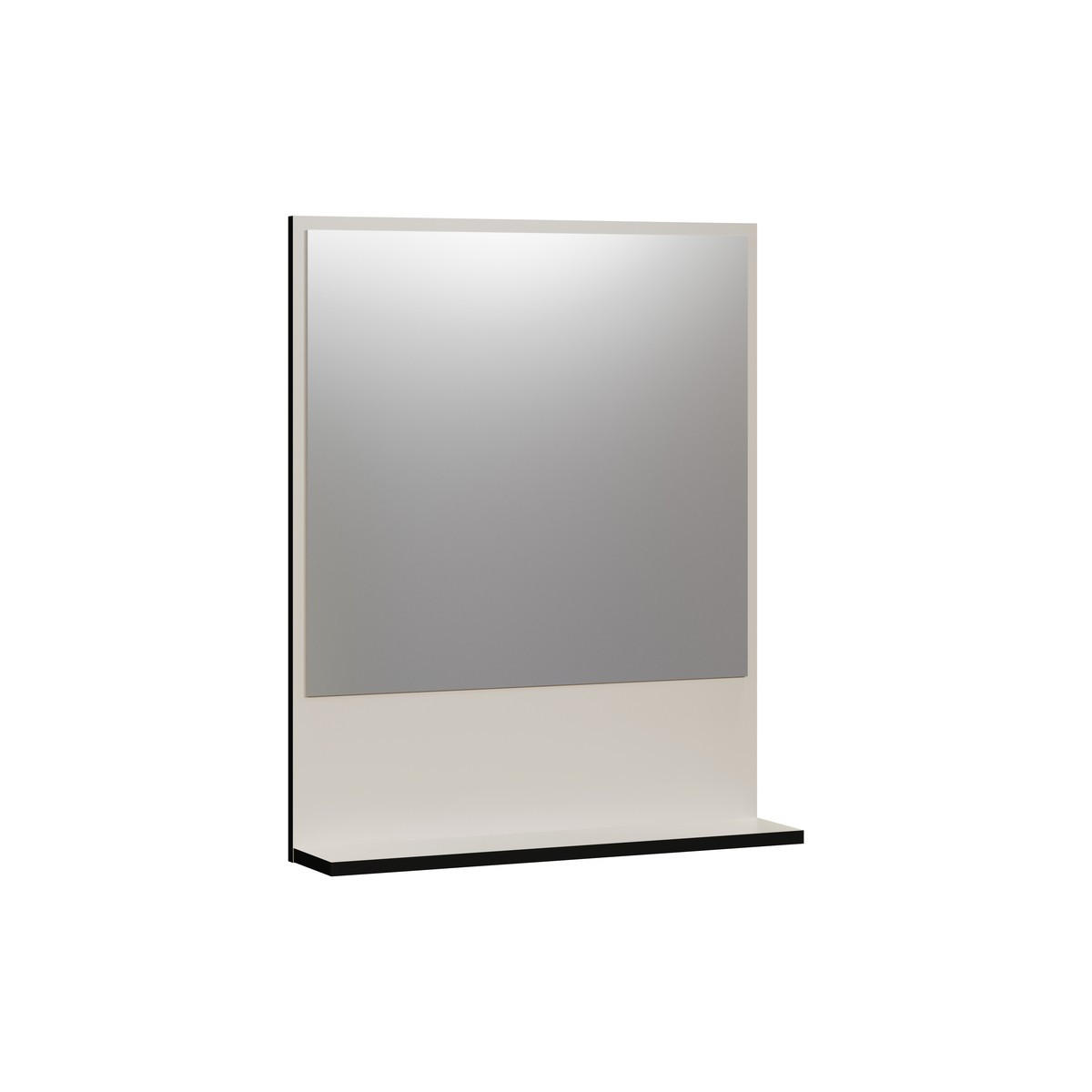 WANDSPIEGEL mit 1 ablage - purebliss 60/14/74 cm - Hellgrau, Holzwerkstoff (60/74/14cm) - Trendteam