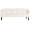 3-SITZER-SOFA Samtstoff cremeweiß Alsvag - Goldfarben/Schwarz, Textil (191/73/73cm) - Beliani