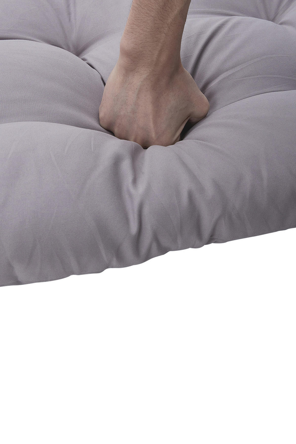 SITZKISSEN für Gartenbänke aus Polyester PP-Baumwolle in Hellgrau Leicht und tragbar 120 cm B x 50 cm T - Grau, Textil (50/40/120cm) - Livingandhome