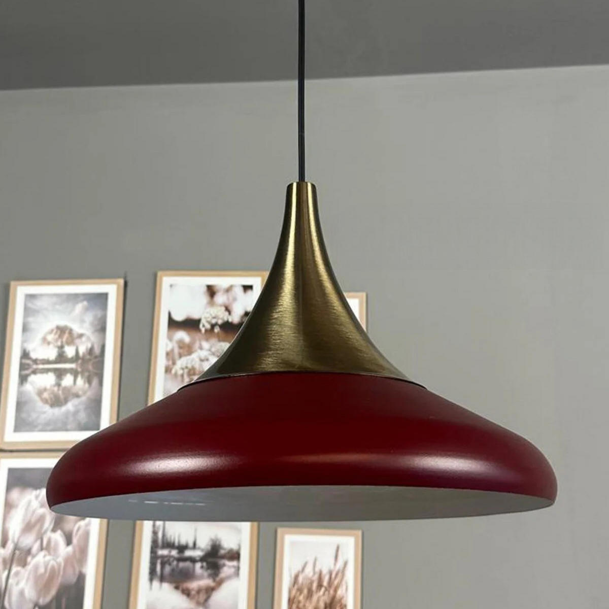 PENDELLEUCHTE Paladin - Bordeaux, Metall (35/35/28cm) - Bamyum