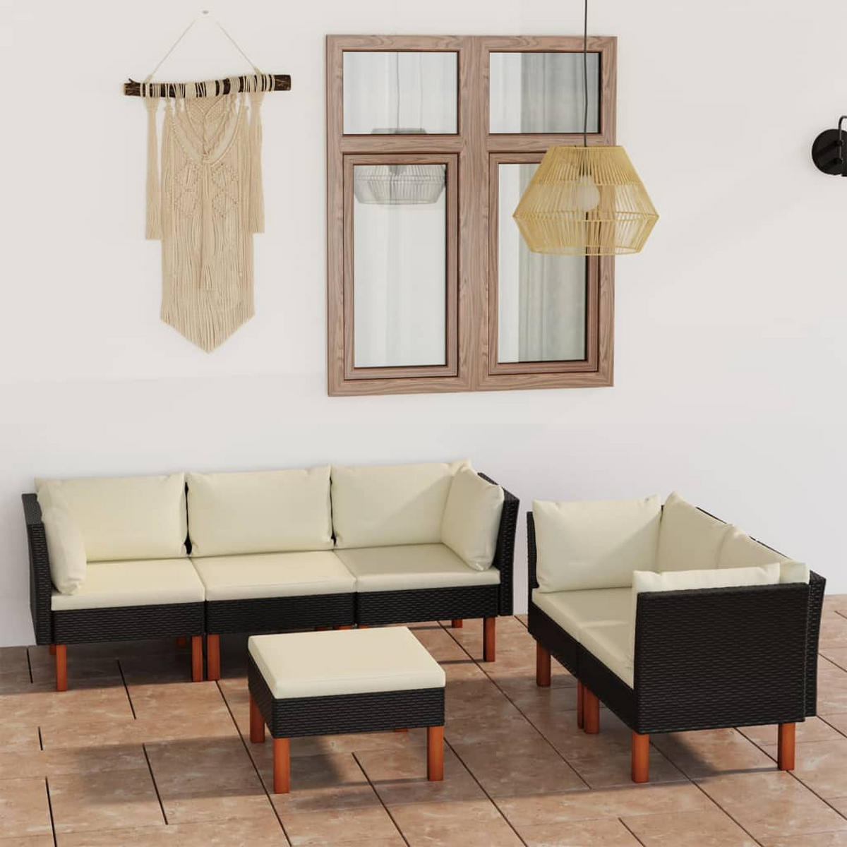 GARTENSET Redwine 6-teilig - Schwarz, Metall - Nettlife