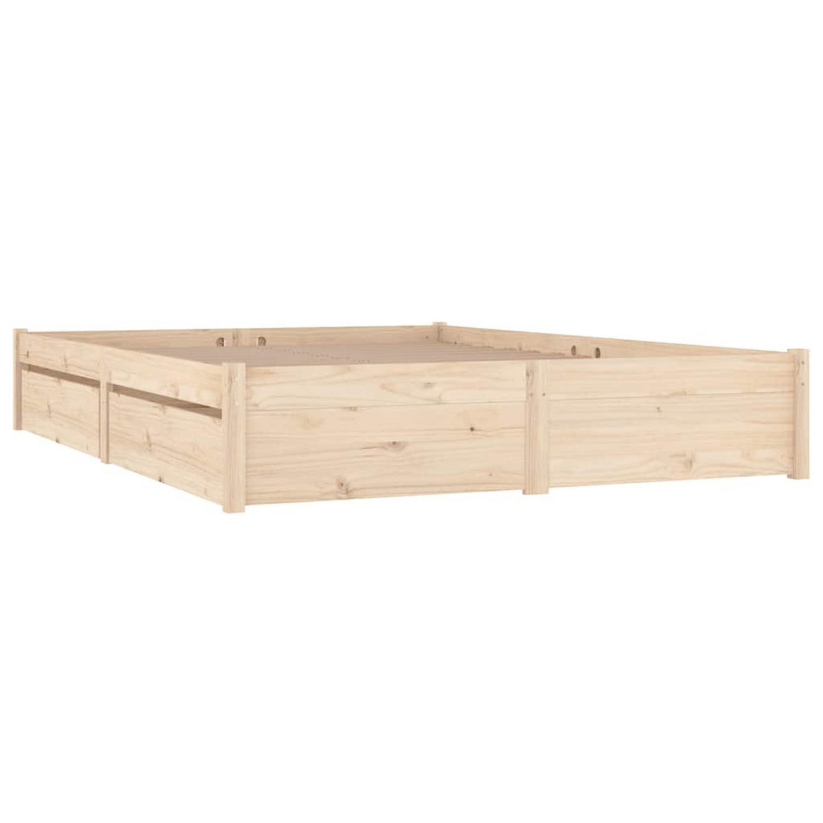 BETT Klock 185.5/205.5 cm - Braun, Holz (180/200cm) - Nettlife