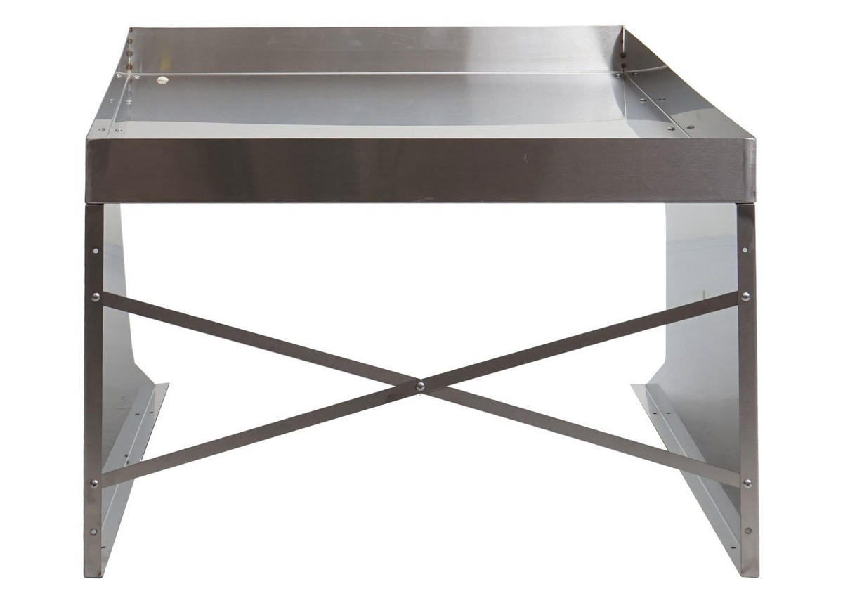 MÄHROBOTER-GARAGE XL mit Pflanzkasten 47x70x100cm Metall Edelstahl - Anthrazit, Metall (70/47/100cm) - PROREGAL