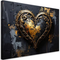 LEINWANDBILD Liebe 45x30cm - Goldfarben, Textil (45/30cm) - Feeby