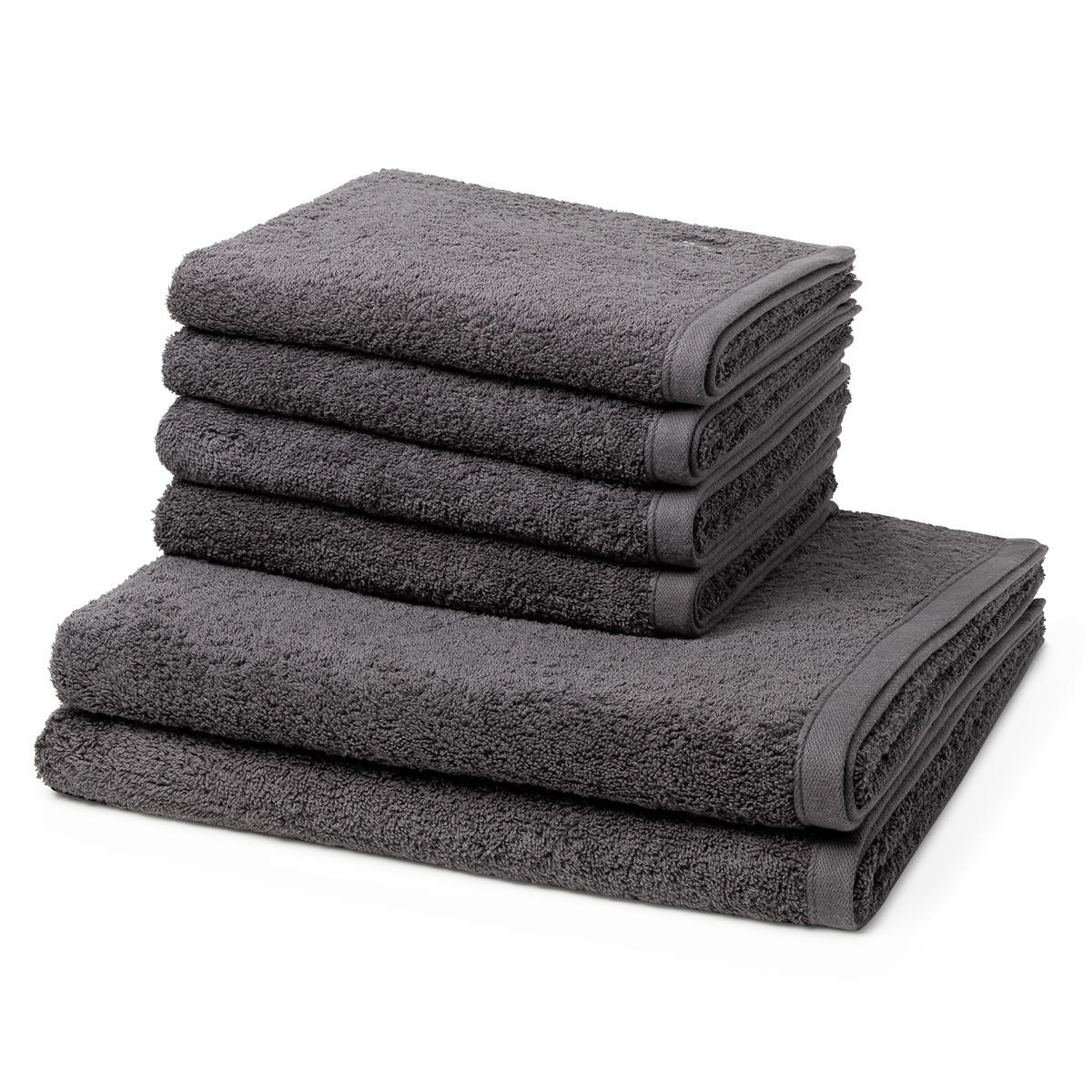 FROTTIERSET Vita 6-teilig - Dunkelgrau, Textil (50/100cm) - Ross