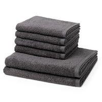FROTTIERSET Vita 6-teilig - Dunkelgrau, Textil (50/100cm) - Ross