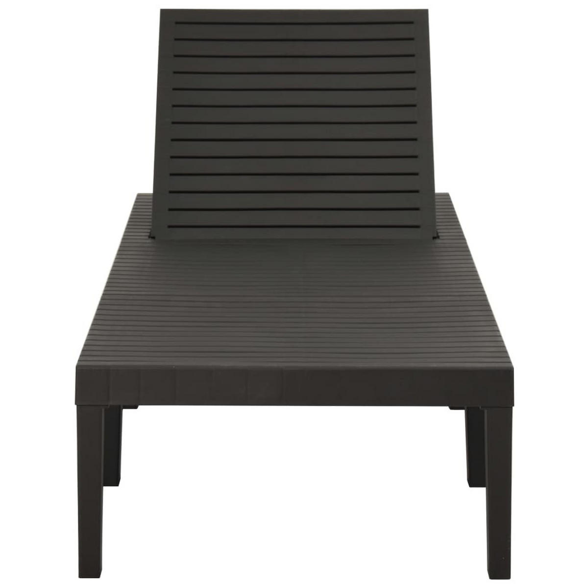 SONNENLIEGE Kunststoff Anthrazit - Anthrazit, Kunststoff (65/32/195cm) - vidaXL
