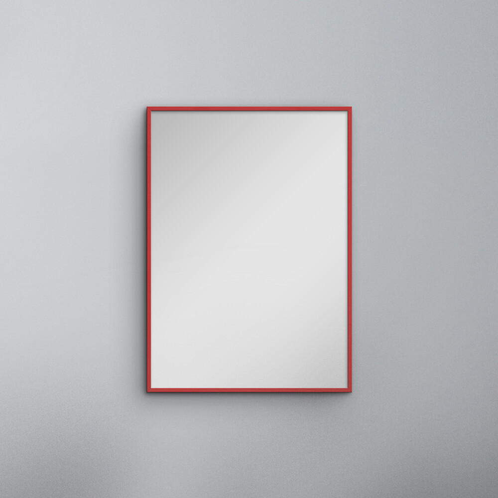 SPIEGEL - Rotes Holz - Rot, Holz/Papier (30/40/2cm) - Poster&Frame