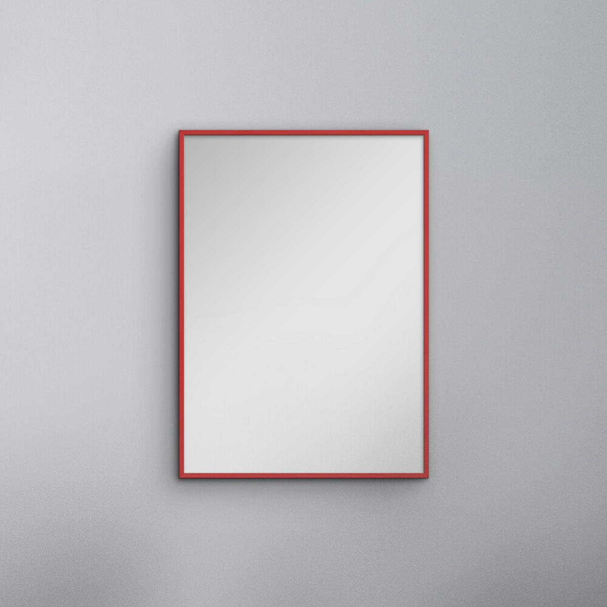 SPIEGEL - Rotes Holz - Rot, Holz/Papier (30/40/2cm) - Poster&Frame