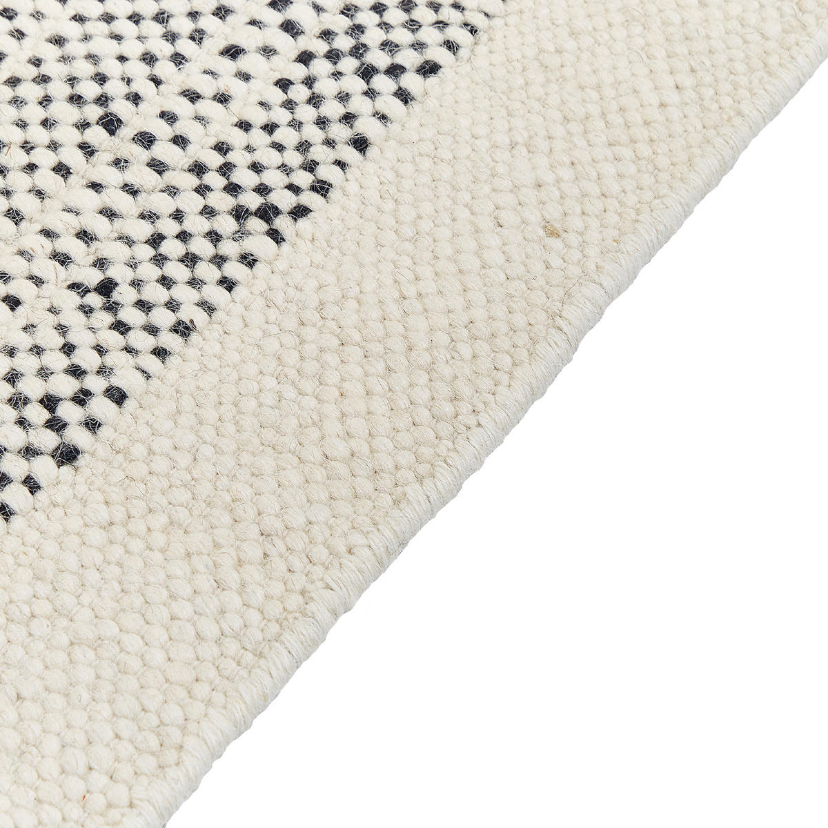 TEPPICH geflochten Ketenli 200/140 cm - Weiß, Textil (140/200cm) - Beliani