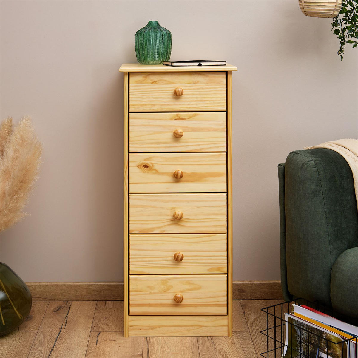 KOMMODE RONDO - Naturfarben, Holz (43/106/35cm) - IDIMEX