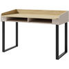 SCHREIBTISCH Alex für Jugenzimmer mit 2 offene Regale, Sandbeige - Beige/Schwarz, Holzwerkstoff/Metall (125/83/64.5cm) - Beautysofa