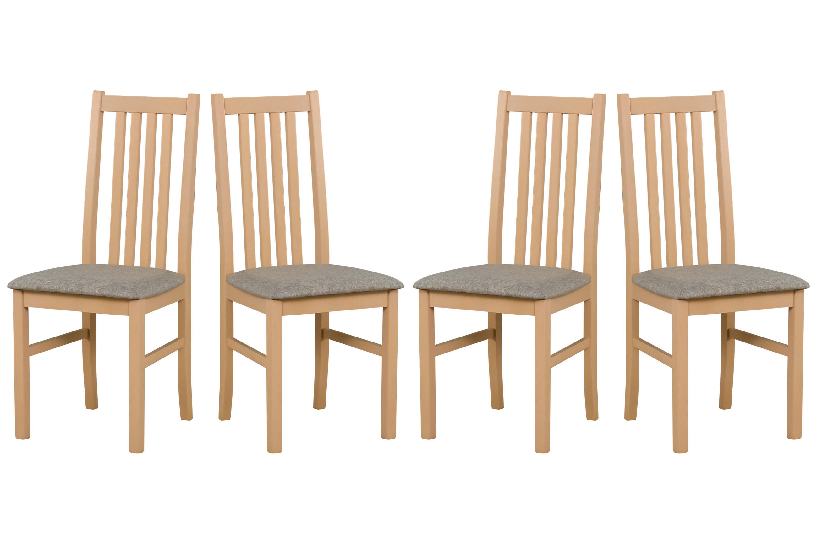 STUHL 4er ONTIKA 1, sonoma - Beige/Sonoma Eiche, Holz (43/94/40cm) - Leaf Design