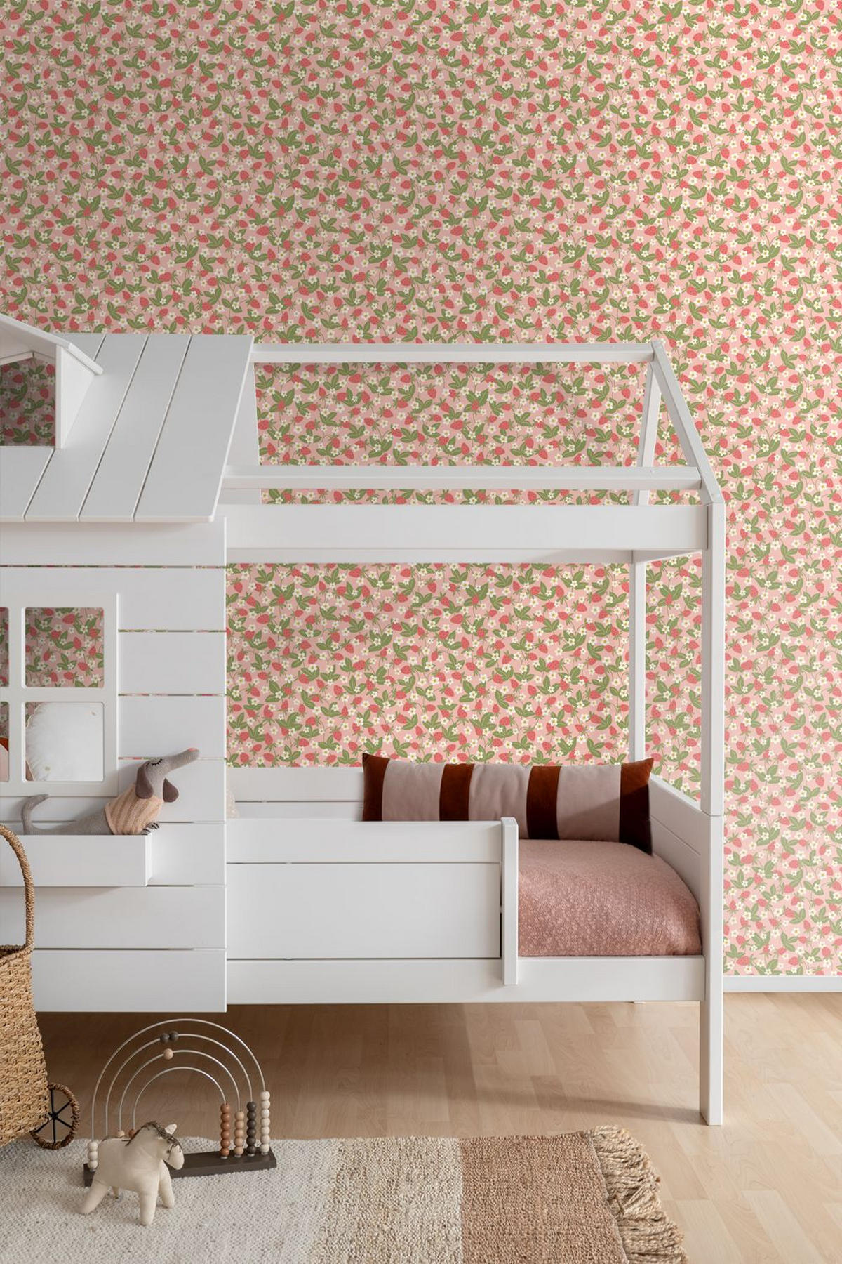TAPETE Erdbeeren 50 x 900 cm - Pink, Papier (50/0.1cm) - ESTAhome