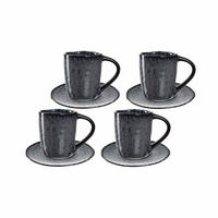 ESPRESSOTASSEN Matera Anthrazit 8er Set - Anthrazit, Keramik (0.09L) - Leonardo Living