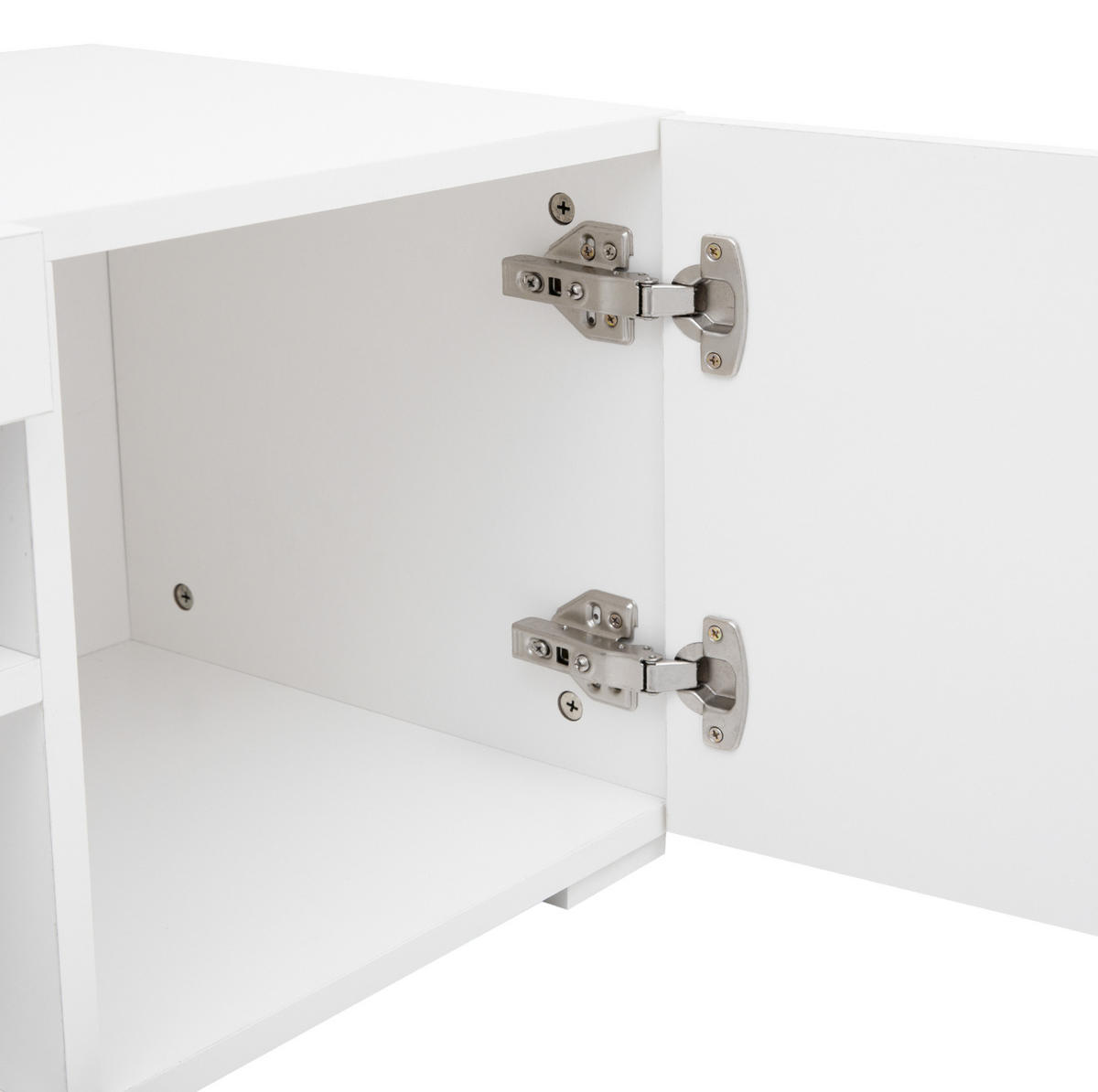 TV-ELEMENT mit LED-Beleuchtung 240 cm MDF Weiß - Weiß, Holzwerkstoff (38.5/35.5/240cm) - Beauniv