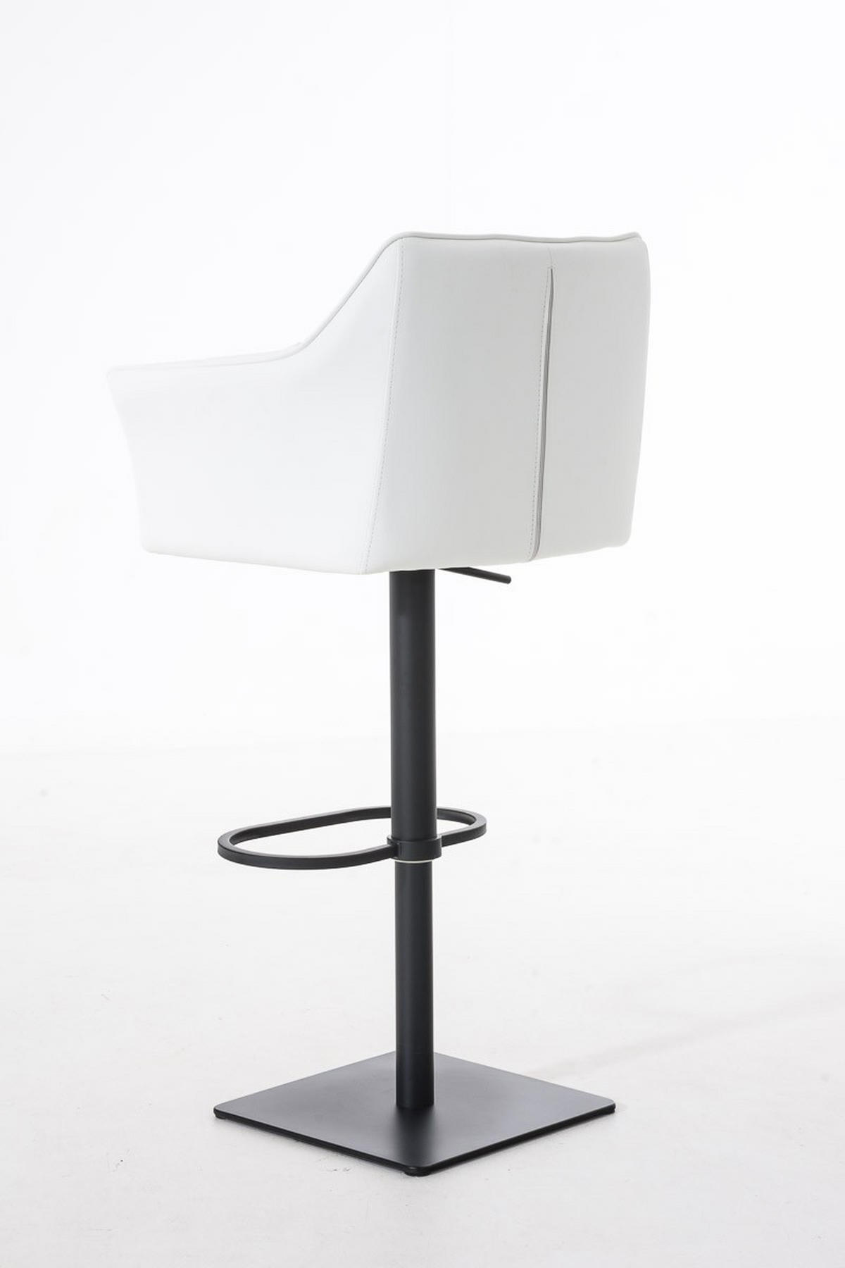 BARHOCKER Damaso 88x64x45 cm weiß - Weiß, Leder (64/88/45cm) - furnicato