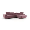 ECKSOFA EMILY mit Schlaffunktion Poso 130 Rechts - Flieder, Textil (275/200cm) - Bedante
