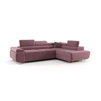 ECKSOFA EMILY mit Schlaffunktion Poso 130 Rechts - Flieder, Textil (275/200cm) - Bedante