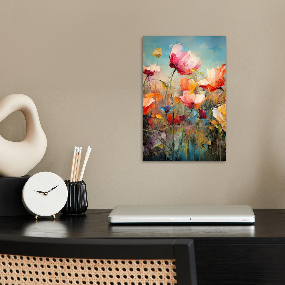 POSTER Blumen - Aquarell - Kunst - Botanisch - Natur 20x30 cm - Orange, Papier (20/30/0.1cm) - MuchoWow