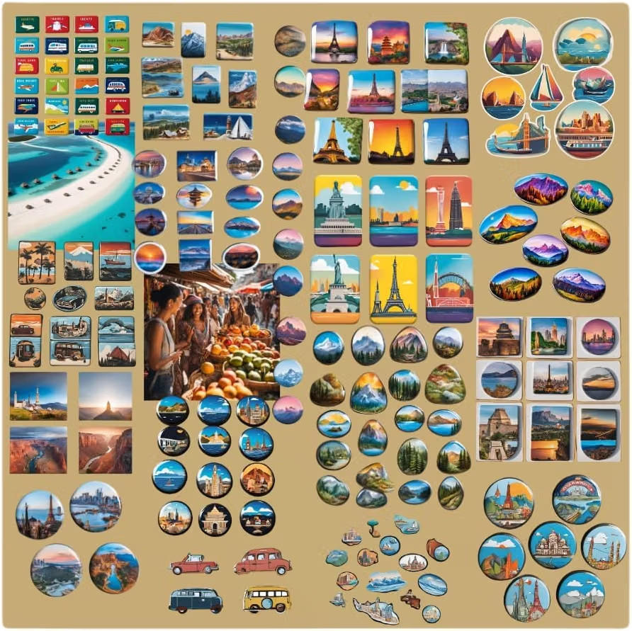 MAGNETTAFEL Klein & Groß Gold 80x80 cm - Magnetisches Stahlboard für Magnete, Fotos und Notizen, Beschreibbar - Goldfarben, Metall (80/80/0.7cm) - ANWICAR