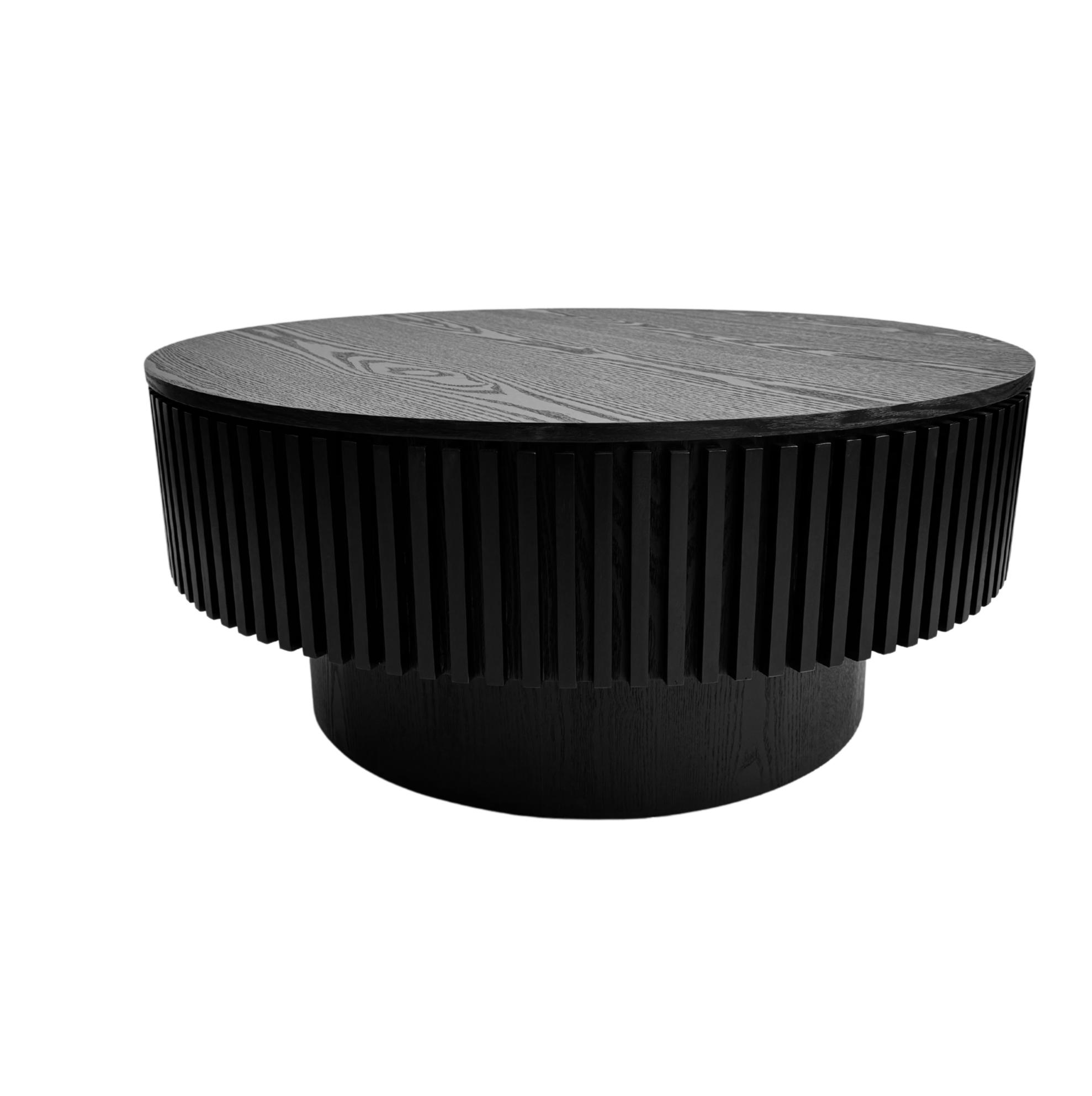 Okwish Couchtisch Schwarz 75x35x75 cm