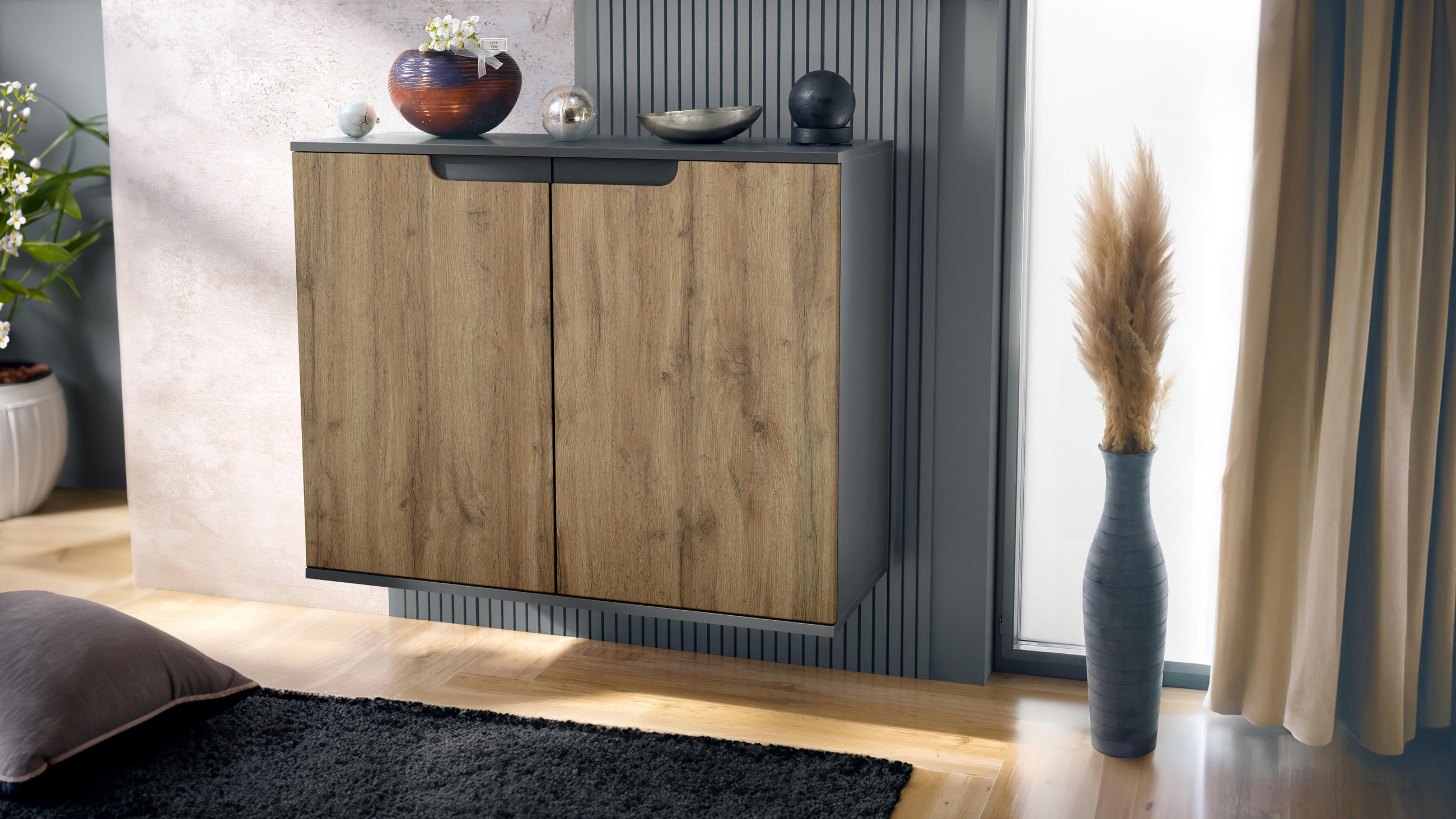 KOMMODE Sylt Eiche Ribbeck - Alteiche, Holzwerkstoff (92.5/73.5/35cm) - Vladon