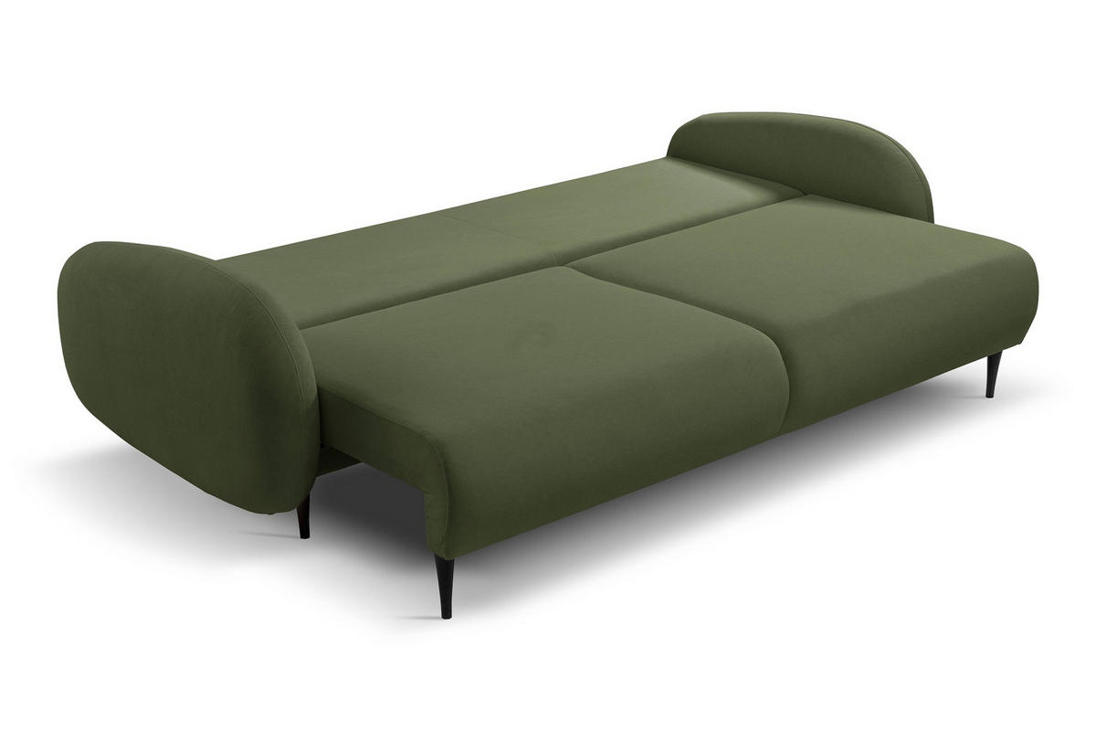 SOFA Dunkelgrün SOFTI Schlafsofa - Grün, Textil (232/95/109cm) - Sepro Meble