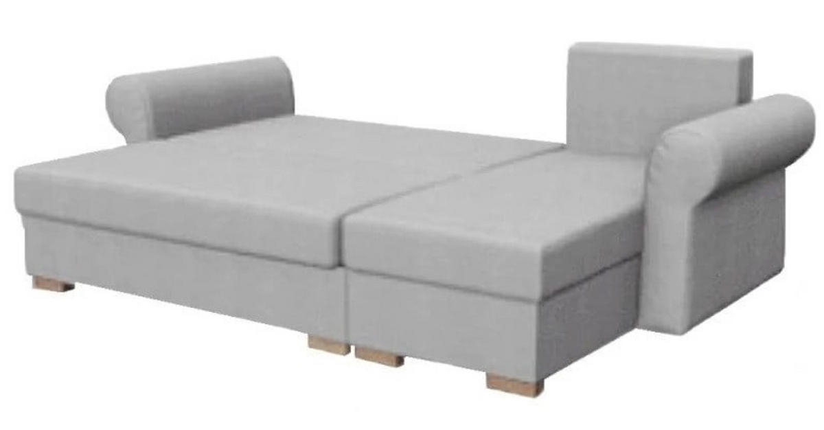 ECKSOFA Grau LION Mit Schlaffunktion Rechts - Grau, Textil (238/85cm) - Sepro Meble