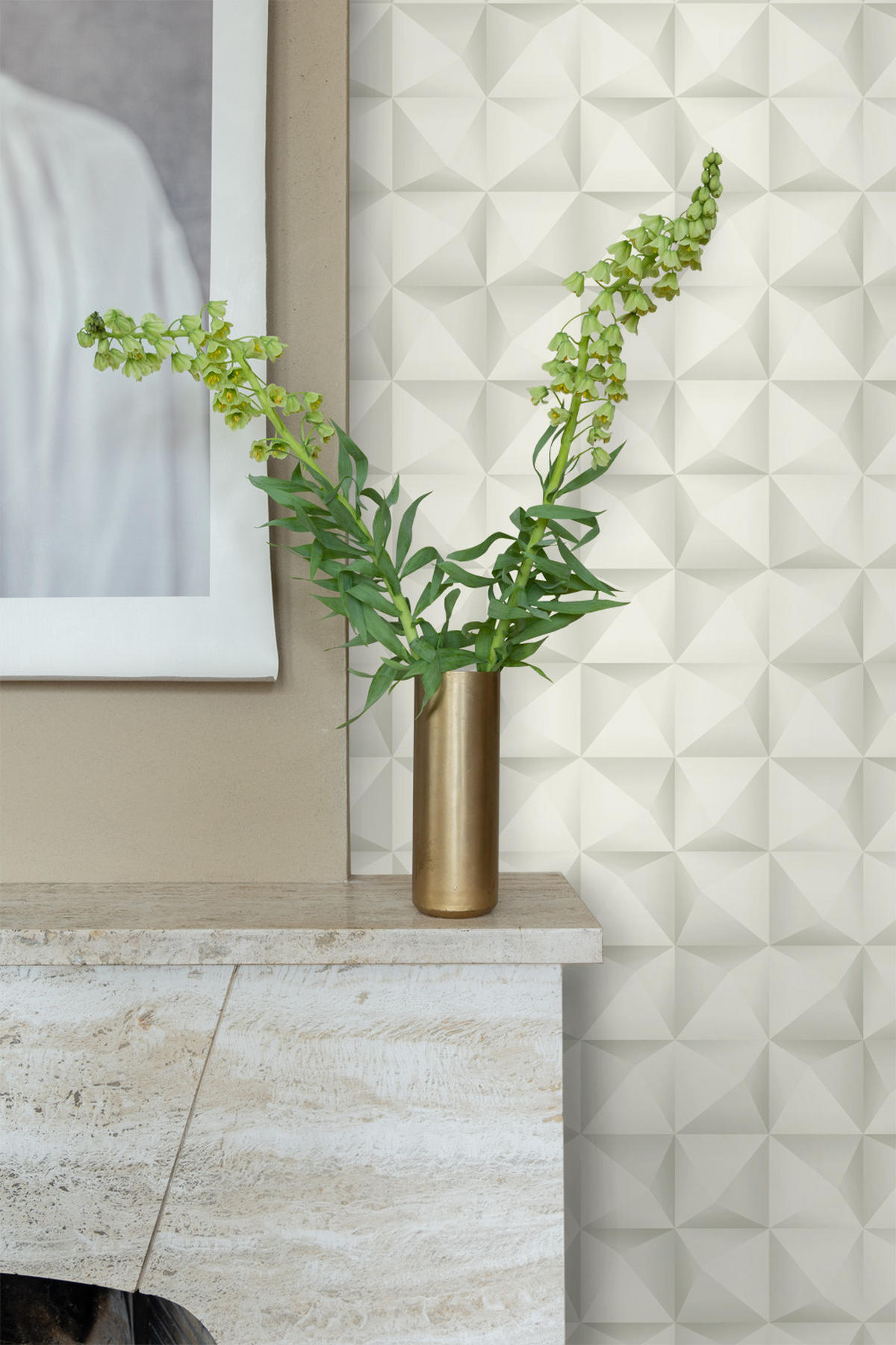 TAPETE 3D Muster 50 x 900 cm - Grau, Papier (50/900cm) - Origin Wallcoverings