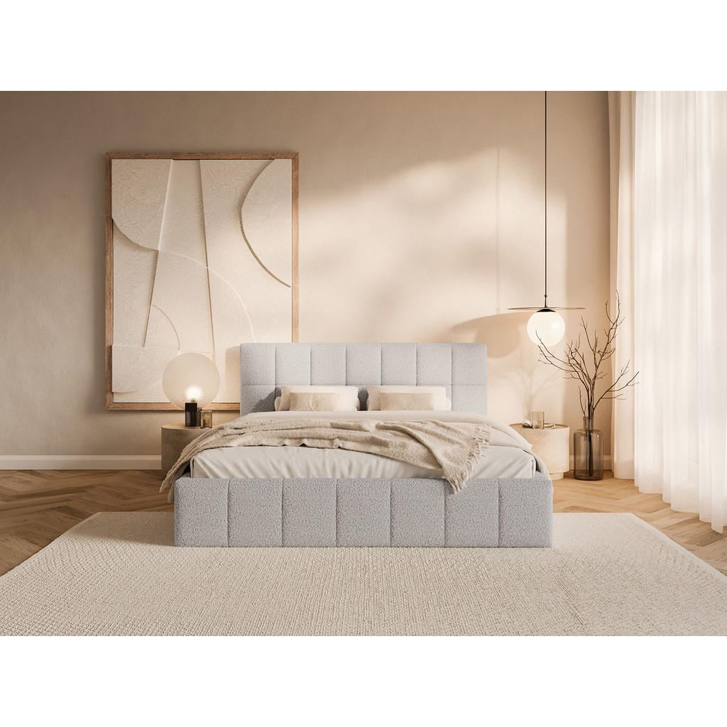 Thumbnail - Fedve Polsterbett, Hellgrau, Textil, 140x200 cm, Schlafzimmer, Betten, Polsterbetten