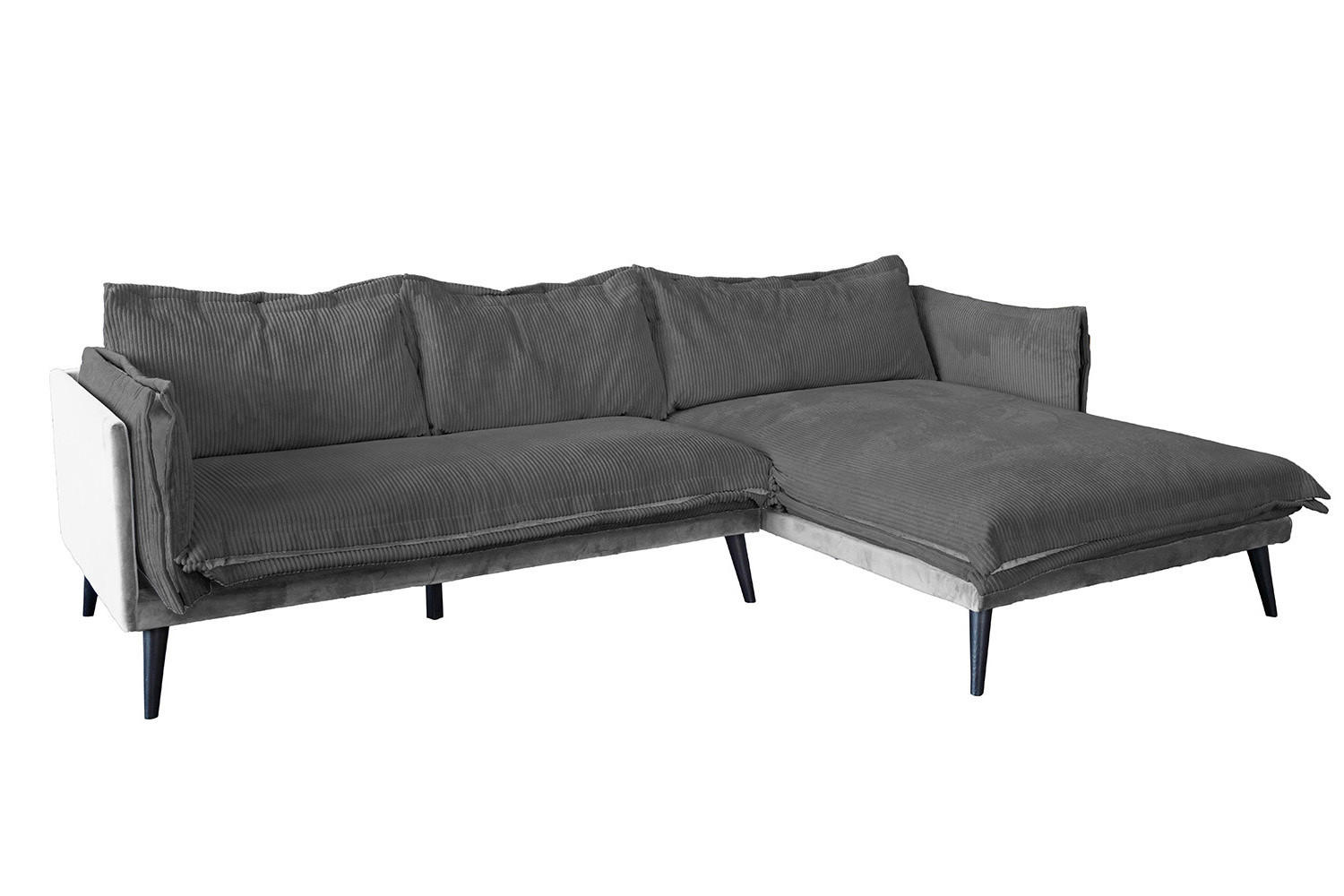 Kawola Ecksofa Dunkelgrau 294x184 cm