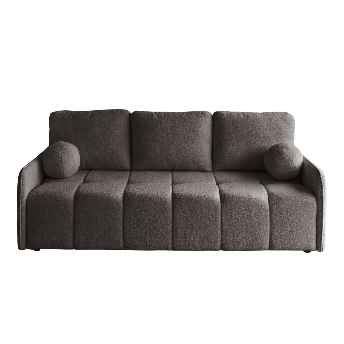 Schlafsofa Morena, zweisitzig, mit Schlaffunktion, Quelle 20 - Dunkelbraun, Textil (207/90/90cm) - Lookway