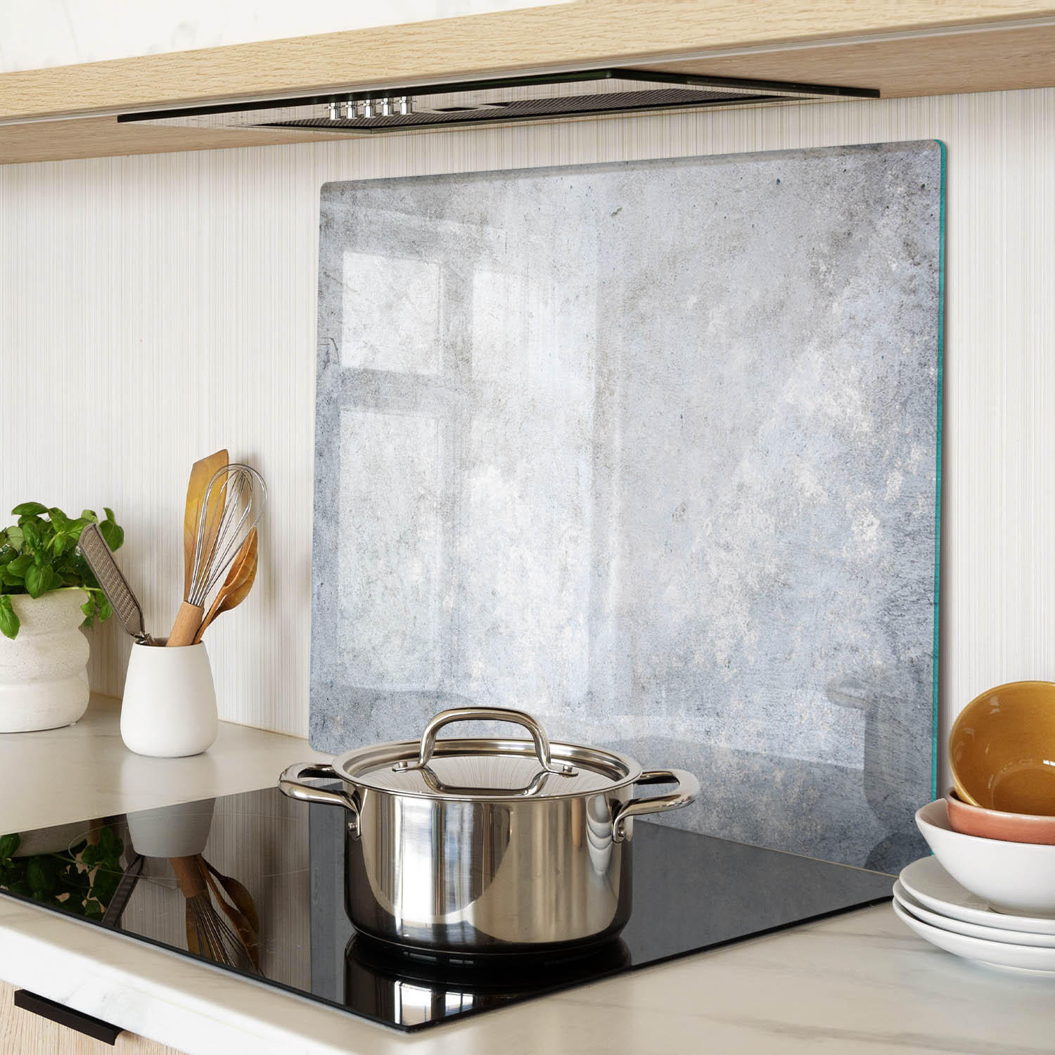GLASPLATTE 60x52 cm Beton - Grau, Glas (60/0.4/52cm) - TULUP