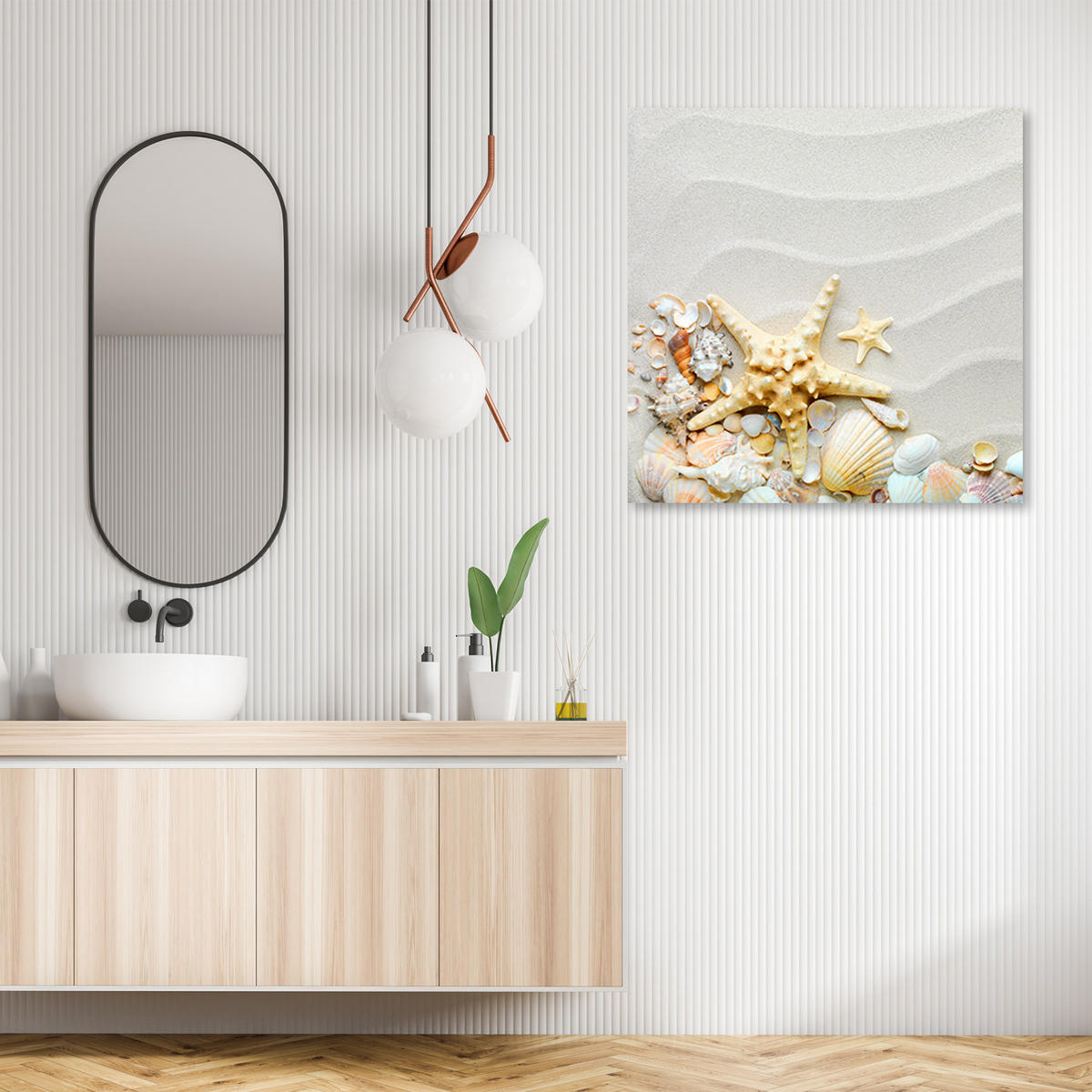 WANDBILD landschaften beige - Beige, Textil (40/40cm) - Feeby