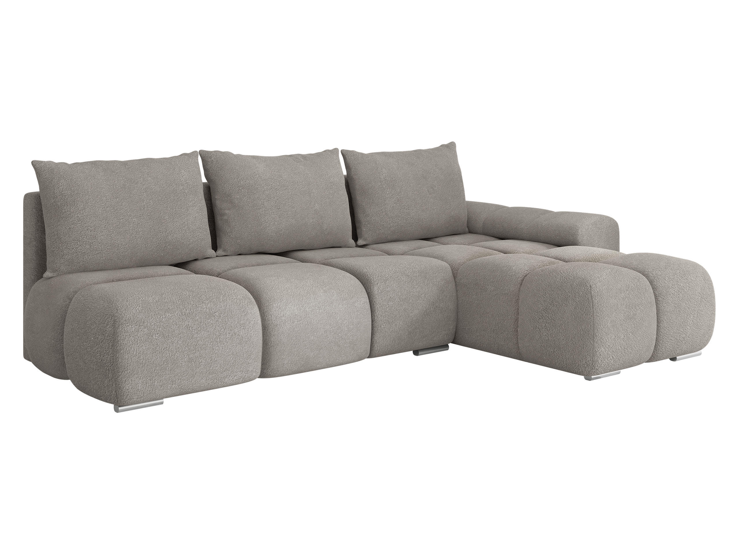 ECKSOFA Bestii, Seite: Rechts - Schwarz/Grau, Holz/Kunststoff (270/183cm) - MIRJAN24