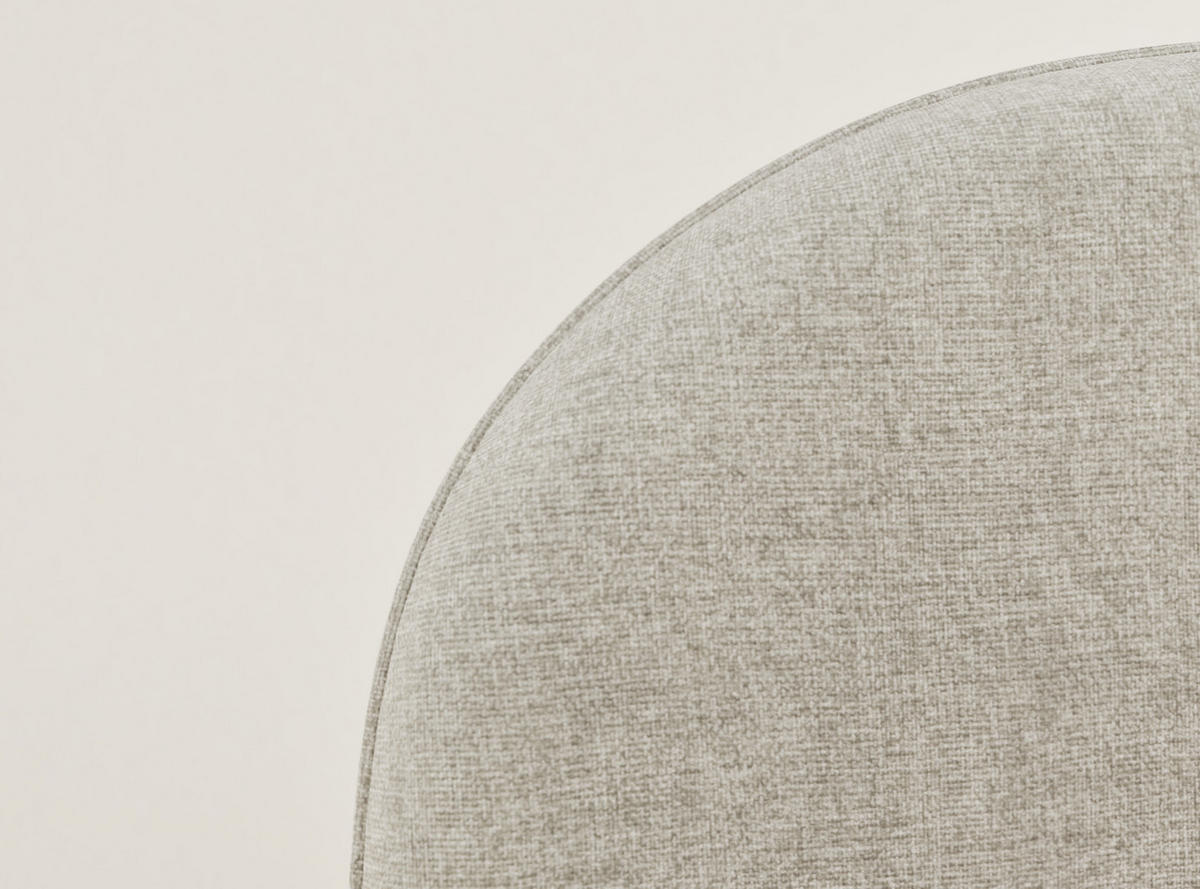 POLSTERBETT Koji Beige 160/200 cm im Chenille-Stoff - Beige/Schwarz, Holz/Holzwerkstoff (160/200cm) - Maison de Reve