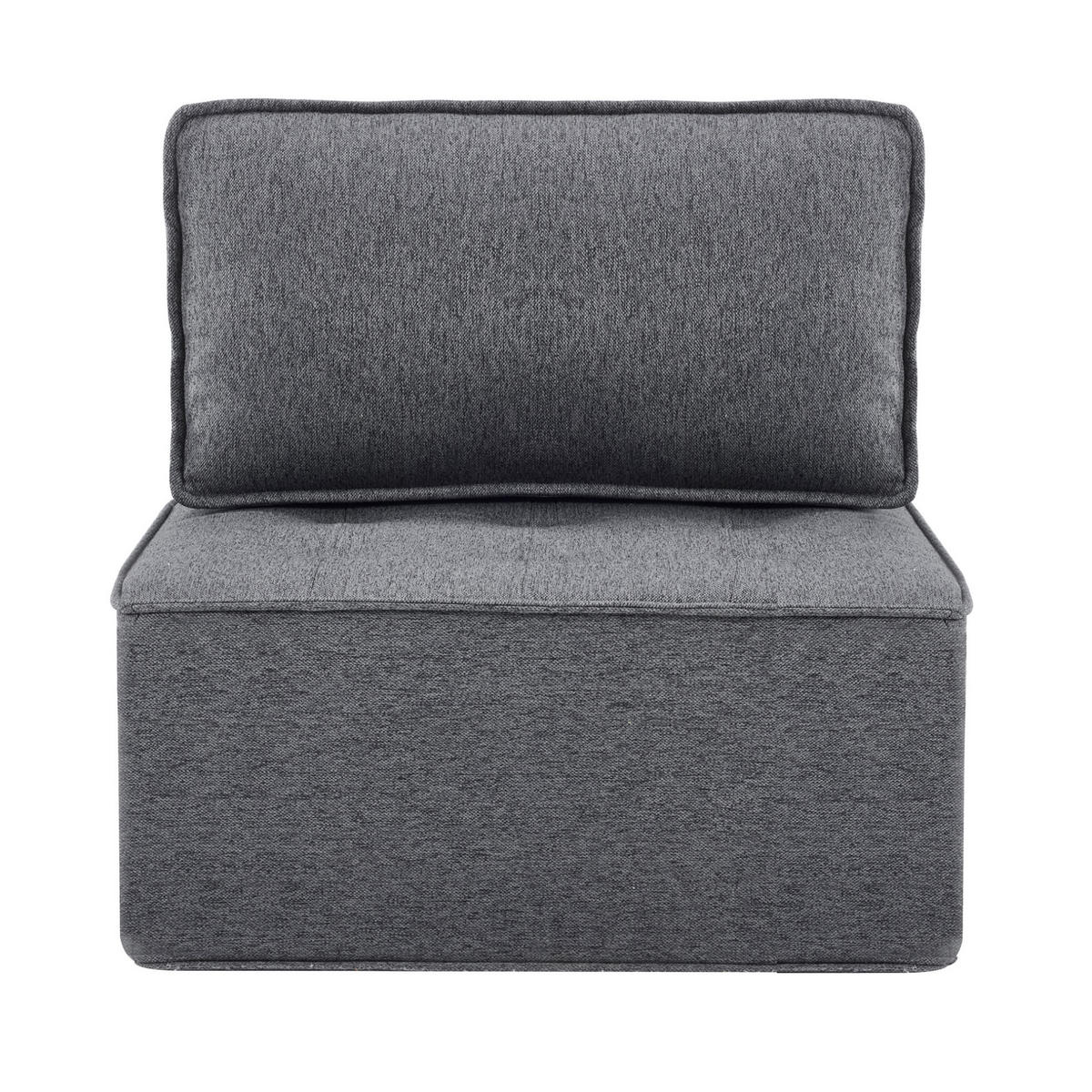 SESSEL aus Sperrholz Dunkelgrau frei kombinierbar, platzsparend und leicht bewegbar - Dunkelgrau, Holzwerkstoff (81/81/81cm) - Modfu
