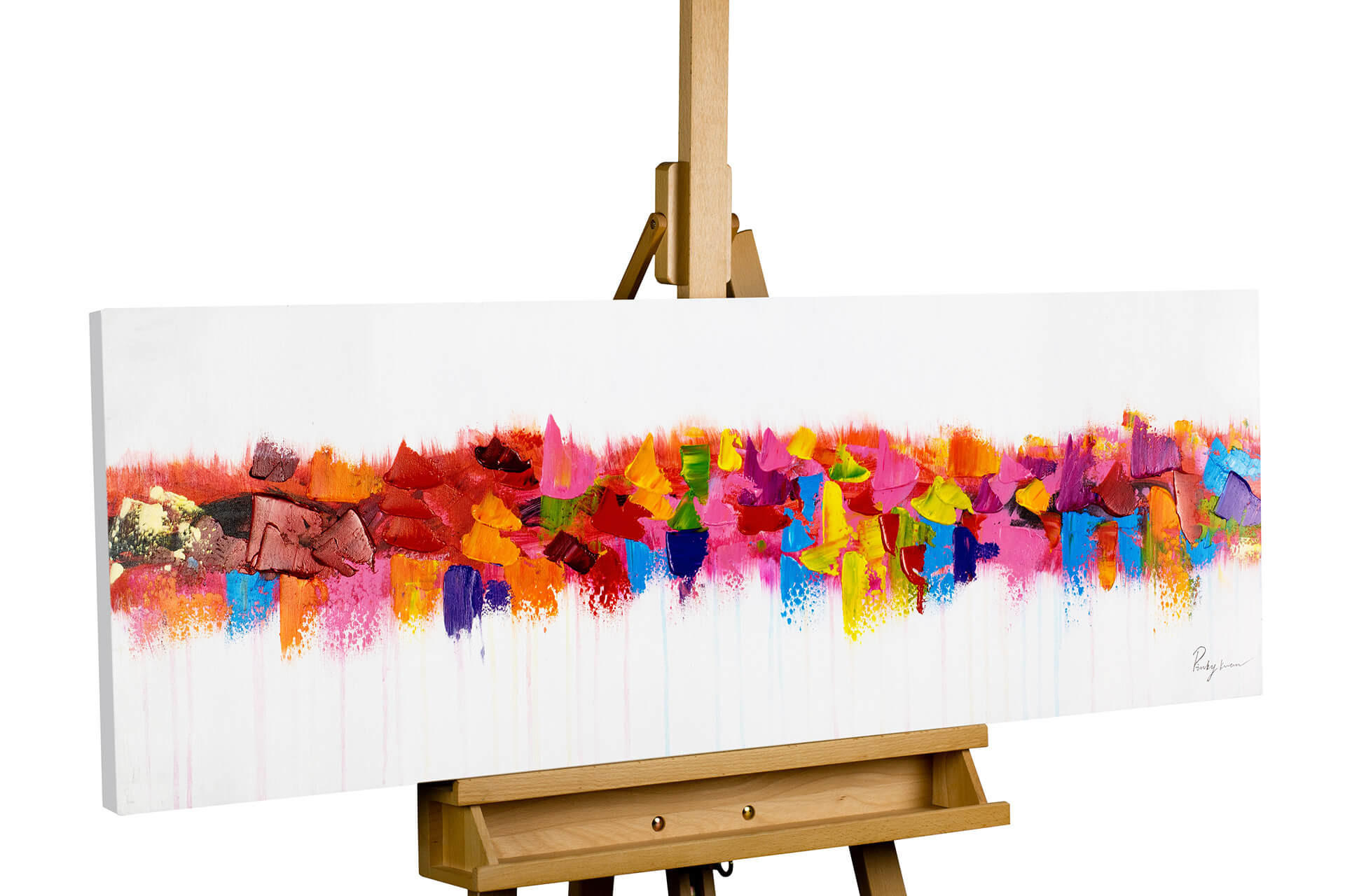 ÖLGEMÄLDE 120/40 cm - Multicolor, Holz/Textil (120/40cm) - KUNSTLOFT