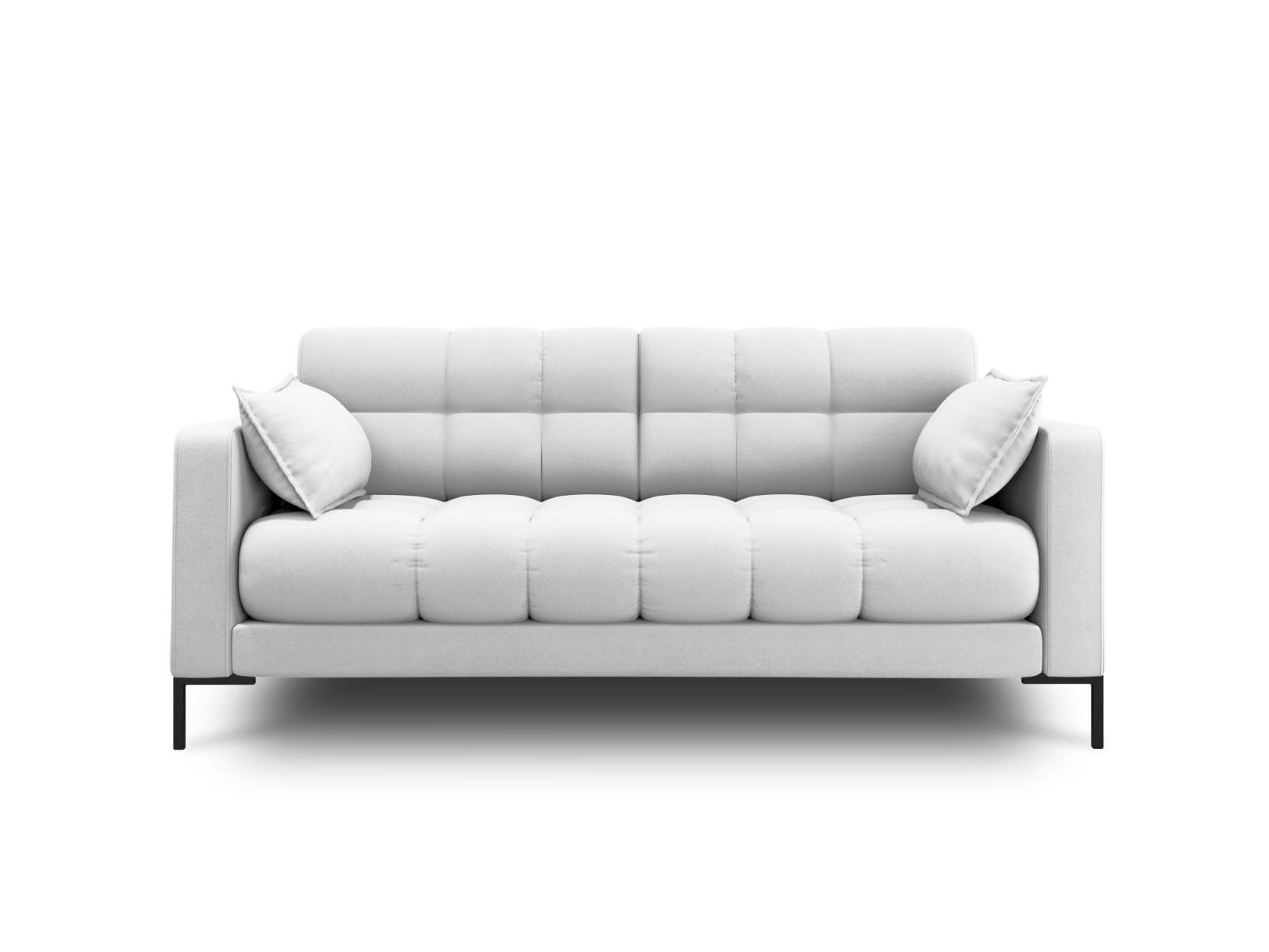 SOFA Mamaia aus strukturiertem Stoff hellgrau 2 Sitzplätze - Hellgrau, Textil (92/75/152cm) - Micadoni