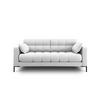 SOFA Mamaia aus strukturiertem Stoff hellgrau 2 Sitzplätze - Hellgrau, Textil (92/75/152cm) - Micadoni