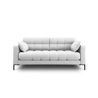 SOFA Mamaia aus strukturiertem Stoff hellgrau 2 Sitzplätze - Hellgrau, Textil (92/75/152cm) - Micadoni