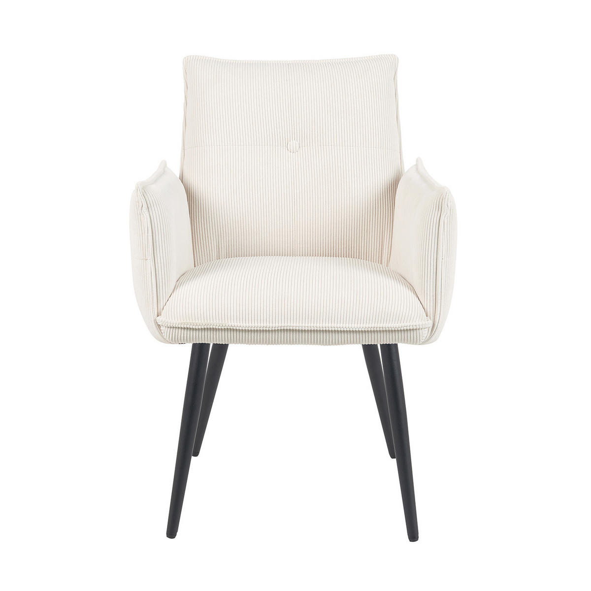 ESSZIMMERSTUHL Mika-Ayla - Creme/Schwarz, Textil/Metall (60/88/63cm) - DUBI Möbel