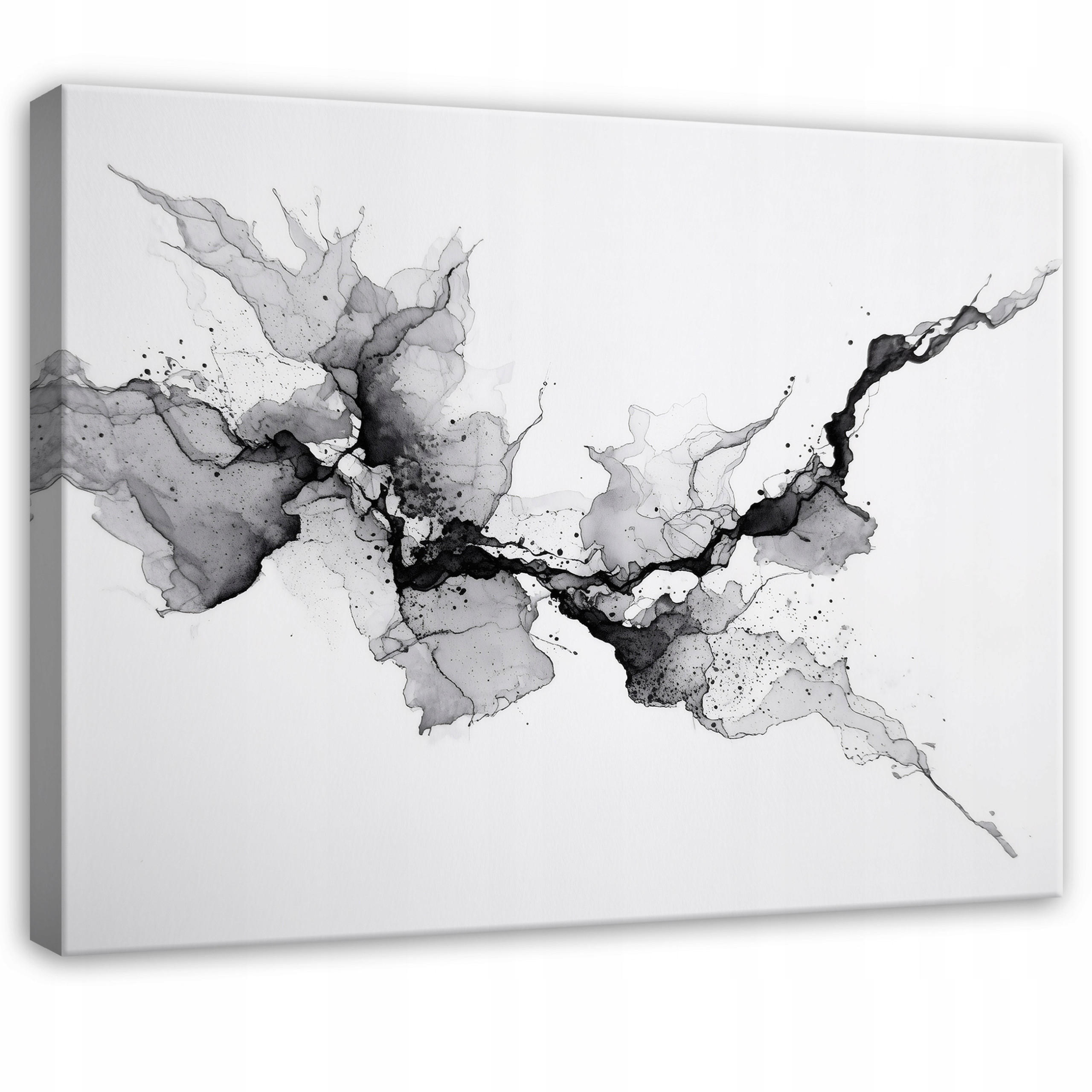 Wallarena ABSTRAKTNÍ obraz na plátně mramorově šedý 60x40 cm