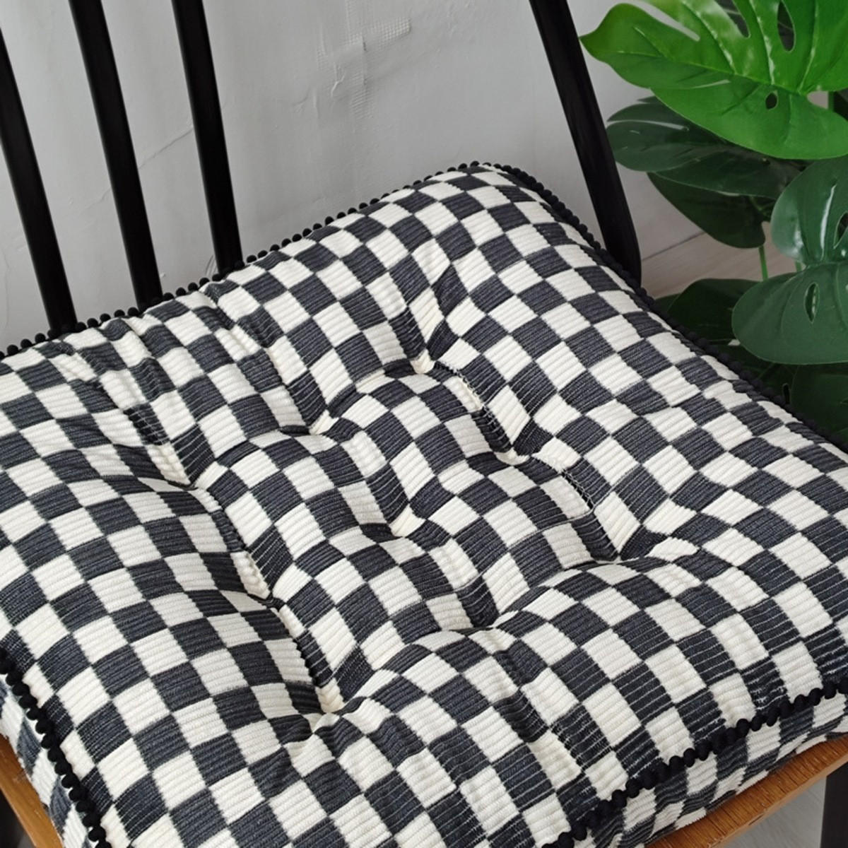 GARTENHOCKERAUFLAGE 42/42/9 cm - Silberfarben, Textil (42/9/42cm) - Authentics