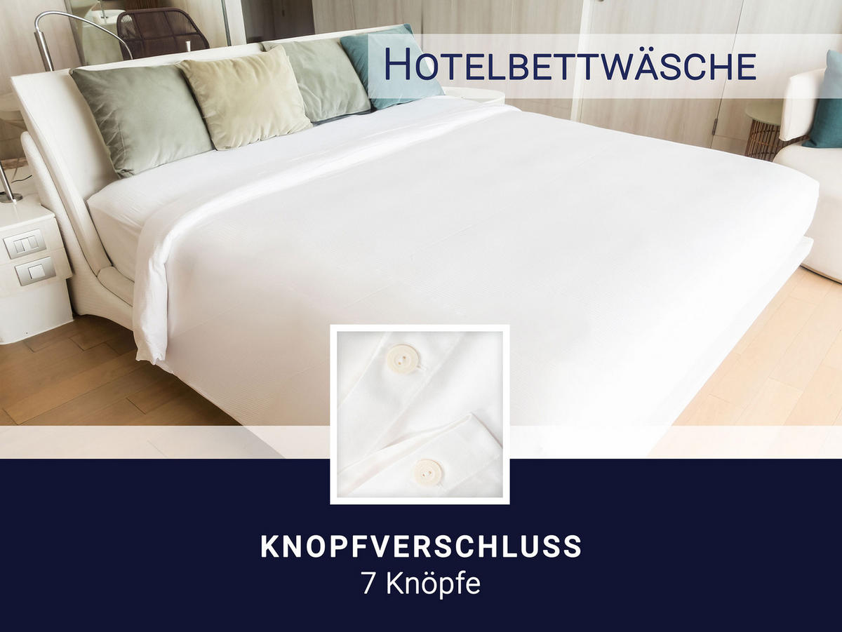 BETTWÄSCHE, 220x240 cm, 100% Baumwolle, Weiß - Weiß, Textil (240/220cm) - Zollner