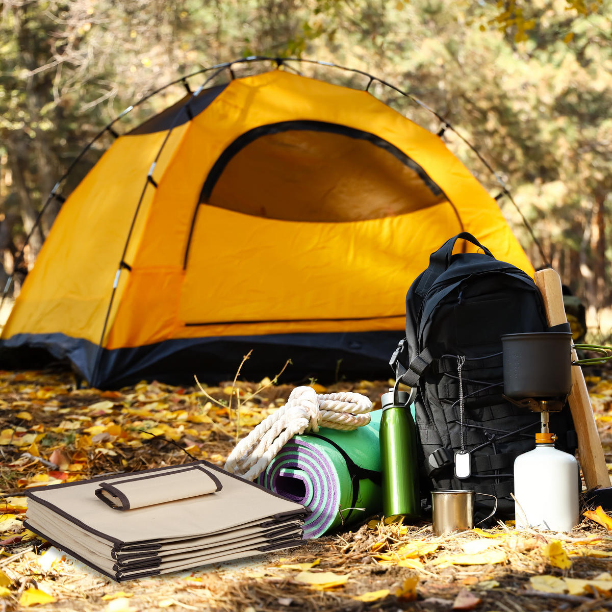 ZÁVESNÝ regál - béžová, textil/vlnitá lepenka (31cm) - Relaxdays