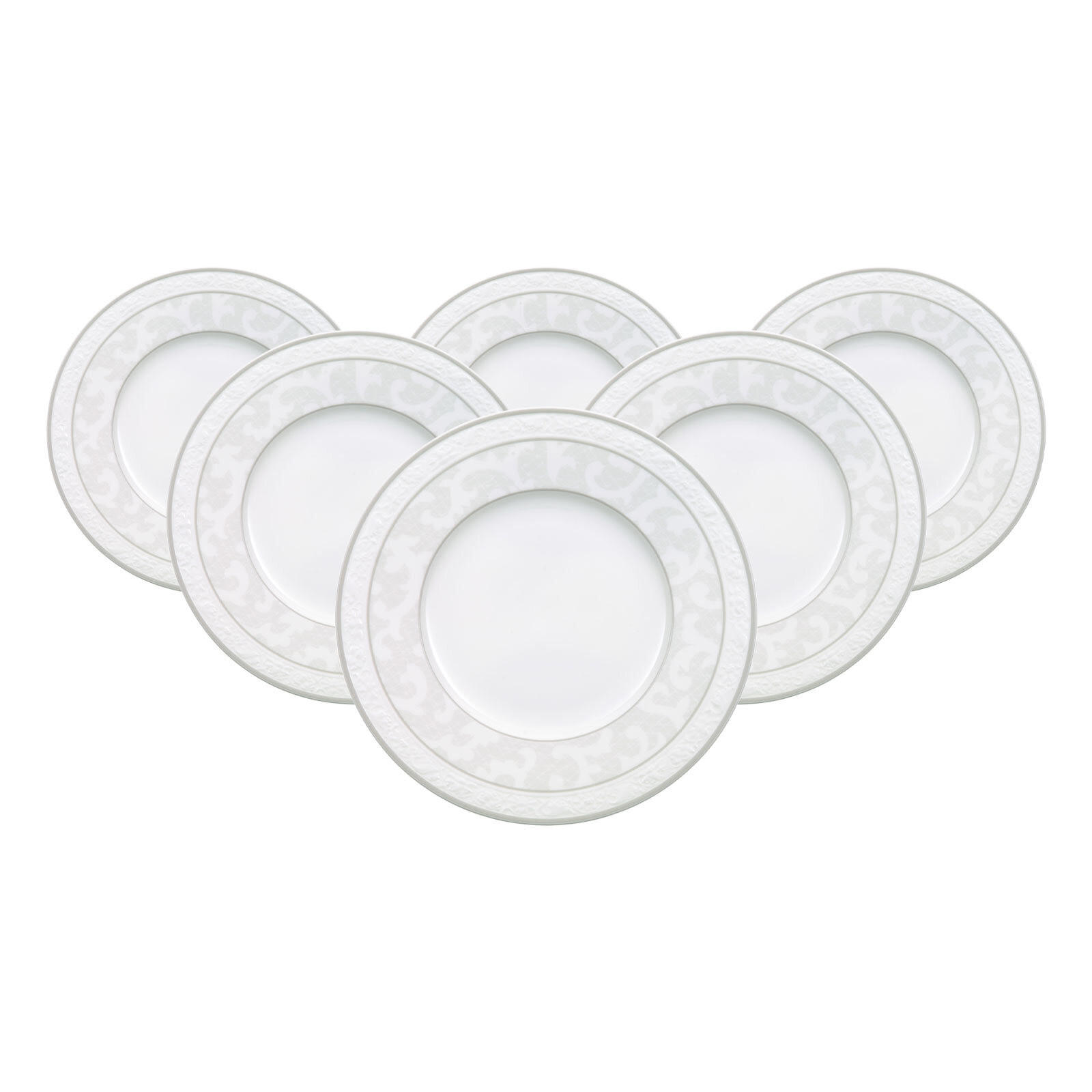 BROTTELLER Gray Pearl weiß ø 18 cm 6er Set - Weiß, Keramik (18cm) - Villeroy & Boch